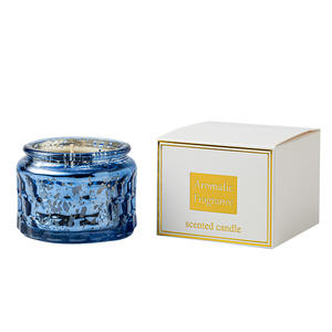Factory Custom Luxury Glass Soy Wax <b>Candle</b> Jar Reusable Scented <b>Candles</b> - Product Image 5