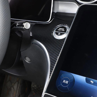 Panneau de garniture de console centrale en fibre de carbone avec éclairage d'ambiance pour Mercedes-Benz Classe GLC (X254) 2023+