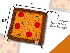 Grand hamac à <span class=keywords><strong>pizza</strong></span> personnalisé avec pour hamsters, rats, souris fantaisie et autres rongeurs - Product Image 3