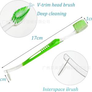 Nuevo Cepillo de Dientes en Forma de V de Doble Cabezal con Cerdas Duras, Material de Acero Inoxidable y Mango de PP para Limpiar los Espacios Interdentales - Product Image 3