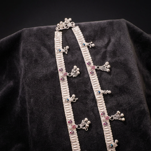 Bracelets de cheville Payal de style religieux en argent traditionnel pour accessoire de mode féminin - Product Image 4