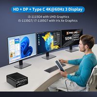 CWWK Mini PC S5 OPNsense Micro PC 2x10GbE SFP + Mini ordenador con 4x2. 2 2.5GbE LAN Core Dispositivo de cortafuegos de La i5-1135G7
