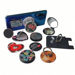 Wholesale Free Custom logo Cell Phone Stand Grip with <b>Mirror</b> As Promotional Gift - Product Image 1
