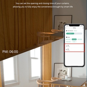 กลอมาร์เก็ต ทูย่า สมาร์ทไร้สาย มอเตอร์เปิดม่านอัตโนมัติแบบพลาสติก ABS ทันสมัย แบตเตอรี่ 3000mAh สำหรับระบบอัตโนมัติภายในบ้าน - Product Image 6