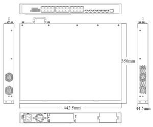 Interruptor de enrutamiento de núcleo de enlace ascendente 10G L3 de 30 puertos ONV con SFP + adecuado para hoteles, bancos, campus, - Product Image 5