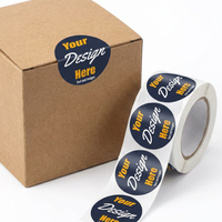 Autocollant rond personnalisé en vinyle adhésif imperméable pour sceller les boîtes à emporter, avec logo de marque, pour l'étiquetage des emballages alimentaires des restaurants