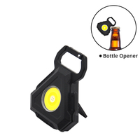 EDC senter Mini, lampu kerja LED darurat pengisian USB gantungan kunci COB dapat diisi ulang