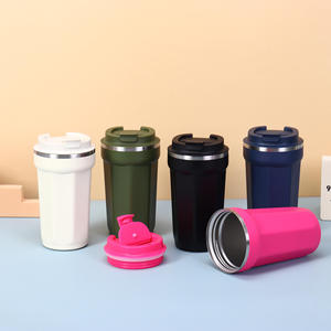 Taza de Café de Acero Inoxidable 304 de Doble Pared con Aislamiento al Vacío, Estilo 2024, con Tapa Abatible, Reutilizable - Product Image 3