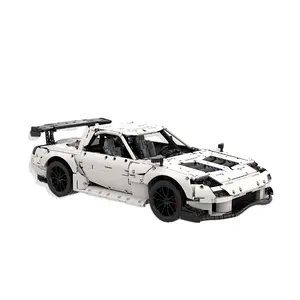 RE Amemiya MOC-46448 블록에 의해 조정 캐롤린의 모델 자동차 마즈다 Rx-7 소년을위한 회색 기어 블록 장난감 세트로 아이 디자인을위한 선물