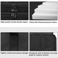 Sacoche pour ordinateur portable à double couche pour PC de bureau Étui de transport pour tour d'ordinateur avec châssis et accessoires pour souris