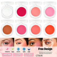 Palette de fard à joues crémeux hydratant longue tenue avec logo personnalisé, multifonction, illuminateur, contour, blush vegan, maquillage en gros