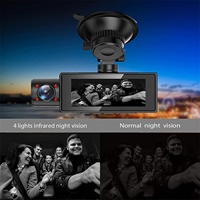 Caméra embarquée IPS HD 1080P à 3 voies avec GPS WiFi Mode stationnement 24 heures Capteur G pour conduite avant arrière 2K Boîte de voiture noire Garantie 1 an