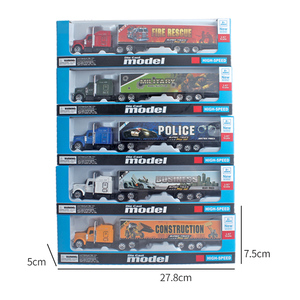 Modellino in Metallo Pressofuso Scala 1:64, Camion <span class=keywords><strong>Giocattolo</strong></span> <span class=keywords><strong>con</strong></span> <span class=keywords><strong>Rimorchio</strong></span> Container e <span class=keywords><strong>Trattore</strong></span> a Frizione per Spedizioni Asiatiche - Product Image 2