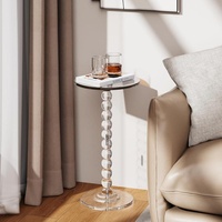Meubles en acrylique transparent personnalisables, table basse/secondaire moderne, design pliable et léger