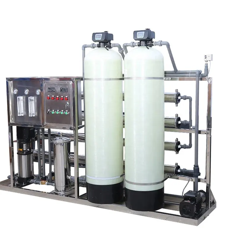 1000lph ro sistema de desalinação, máquina de tratamento de água osmose reverso para beber a planta