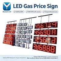 Pantalla LED de 7 Segmentos para Precios, Tablero de Precios de 4 Dígitos 8.888, Tablero de Visualización de Precios de Combustible para Gasolinera