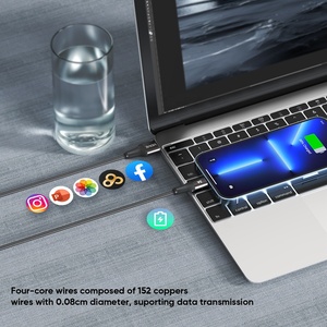 สายชาร์จ <span class=keywords><strong>VIDVIE</strong></span> คุณภาพสูง 1 เมตร 2 เมตร 3 เมตร สายถัก สายชาร์จ USB Lighting 3A ชาร์จเร็ว สายดาต้า ชาร์จโทรศัพท์ - Product Image 4