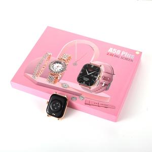 A58plus <span class=keywords><strong>Smartwatch</strong></span> Ladies Golden Quartz Chain Juegos de regalo de lujo Box A39 Mini A60 A61 A58 Plus <span class=keywords><strong>Mujer</strong></span> Reloj inteligente para <span class=keywords><strong>mujer</strong></span> - Product Image 2