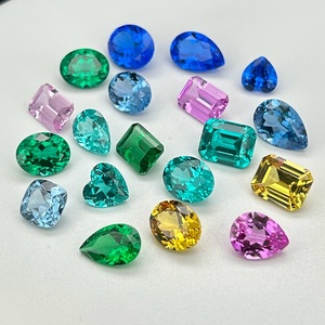 HQ GEMS 6A品質 YAG コランダム サファイア オーバル 3x5-13x18mm ラボグロウン サファイアカラー ジェムストーン ファッションリング用 - Product Image 1