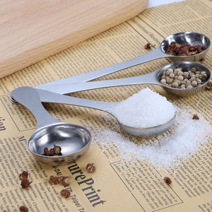 ملعقة قياس من الفولاذ المقاوم للصدأ مع فتحة, مغرفة قياس من صانعي القطع الأصلية BSCI 430 ذهبية اللون - Product Image 2