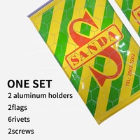 Drapeau de signalisation de sécurité en PVC réfléchissant jaune fluorescent haute visibilité, imprimable, pour livraison