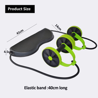Appareil de musculation multifonctionnel Kangsong pour usage domestique, double roue, machine à abdominaux, ensemble d'entraînement avec corde de tension Revoflex Extreme vert + noir unisexe
