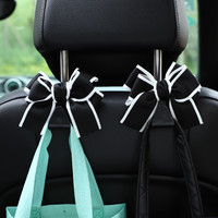 Crochet de dossier de siège multifonctionnel en ABS bleu, design mignon et discret, installation par clip, accessoires intérieurs de voiture