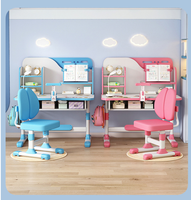 Ensemble de chaise et de bureau d'étude ergonomique réglable et durable pour enfants, respectueux de l'environnement, pour les élèves du primaire et du secondaire
