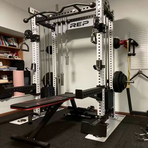 Secure Training Smith Power Cage <b>Cable</b> Crossover Anti‑Slip Base Safety <b>Lock</b> Design Gym Rack - Product Image 6