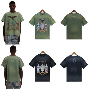 เสื้อยืดผู้ชายทรงโอเวอร์ไซส์ ผ้าถัก 100% คอตตอน แขนสั้น คอกลม สีขาวดำ พิมพ์ลายตัวอักษร กันยับ สไตล์ลำลอง สตรีทแวร์ - Product Image 2