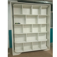 Combinaison de lit pliant invisible rotatif en bois, armoire multifonctionnelle, bureau, bibliothèque, mur, lit mural