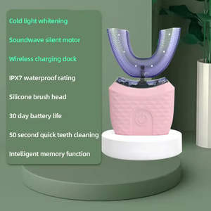 Cepillo de Dientes Inalámbrico Sónico en Forma de U, Lámpara Blanqueadora de Dientes Ultrasónica de 360 Grados, Cepillo de Dientes Eléctrico Automático para Adultos, Suave, IPX7 - Product Image 3