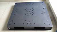 QS Heavy duty palette entrepôt empilable grande palette en plastique double pont 1200x1000mm palette plastique à vendre