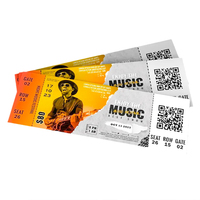 Impression Personnalisée Billets d'Entrée Vol Aérien Carte d'Embarquement Parc Concert Film Billet Réduction Bon d'Admission