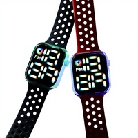 Jam Tangan Elektronik Digital LED Persegi Panjang Model Terbaru Grosir Pabrik, Fashion, Sporty, Bercahaya, Cocok untuk Pelajar, Outdoor, Pesta, Anak-anak, Unisex