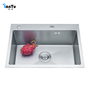 Wholesale Modern Mounted <strong>Kitchen</strong> Steel Water <strong>Sink</strong> Handmade <strong>Kitchen</strong> <strong>Sink</strong> 304 Rectangle Shape Brushed Stainless Steel - Product Image 3
