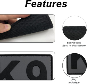 Tùy chỉnh 3D dập nổi mềm cao su quốc gia cờ các bản vá lỗi cờ PVC vá với Velcro - Product Image 4