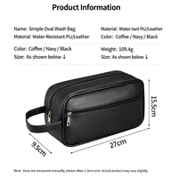 Tas Kosmetik Kulit PU Portabel Murah Grosir, Tahan Lama, Modis untuk Pria dan Wanita, Tas Perlengkapan Mandi untuk Perjalanan, Logo Dapat Disesuaikan