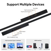 Écran portable de 15,6 pouces IPS 1080P FHD Full HD pour jeux, avec port USB-C, extension d'écran pour ordinateur portable, moniteur portable mobile