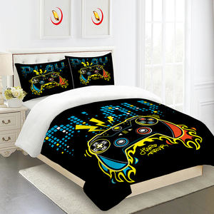 Set tempat tidur anak laki-laki, 3 buah sarung bantal, selimut penutup tempat tidur, selimut ukuran Queen - Product Image 6