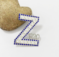 Broche ronde en alliage ajouré avec perle et logo de l'<span class=keywords><strong>Association</strong></span> de l'alphabet grec pour femme - Product Image 5