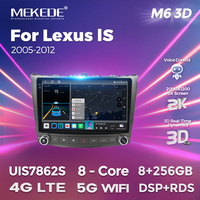 MEKEDE M6 PRO 3D neuestes Android-System 4G LTE 8-Kern-GPS-Navigation für Lexus IS 2005-2012 mit BT-Lüfter
