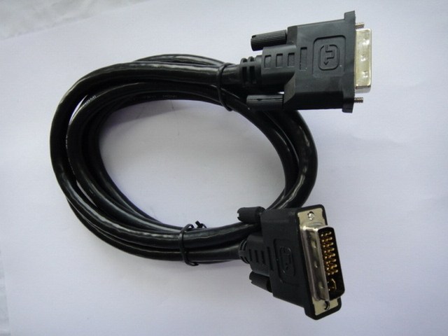 DVI-D 24+1 Cable 1080P Dual-Link Transmission 7.3mm OFC Core Gold-Plated Terminals PVC Computer/Speaker Multimedia Converter