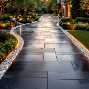 Đi bộ cách g654 flamed Tumble gạch đường lái xe pavers đường lái xe lát đá Granite đá cuội đường lái xe pavers lưới - Product Image 5