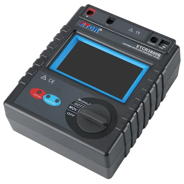 ETCR3800B SPD Surge Protector Tester 3000V DC Auto Storage Continuous Test Mode Lightning Protection Tester