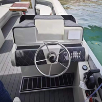 Bateau ponton de luxe personnalisé de 5,2 m (17 pieds) en aluminium avec moteur hors-bord et lecteur MP3 pour la pêche