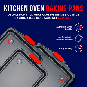 Juego de bandejas de horno de media hoja de aleación de aluminio de primera calidad de grado comercial <span class=keywords><strong>para</strong></span> cocinar <span class=keywords><strong>en</strong></span> restaurantes con tecnología antideformación - Product Image 4