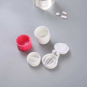 Boîte de médicaments portables, ouvre-pilules multifonction en plastique, broyeur pratique <span class=keywords><strong>pour</strong></span> stockage de médicaments - Product Image 2