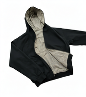 Nouveau Manteau Décontracté Réversible pour Homme avec Fermeture Éclair, Style Vintage Ample, en Coton Tricoté Uni, Respirant et Anti-Plis