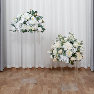 Boules de fleurs artificielles blanches pour l'affichage de fenêtre de guide de route d'arrangement de lieu de mariage; Nouvel An Halloween Graduation Décoratif - Product Image 5
